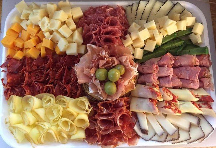 a tray of food on a table