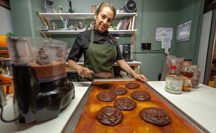 Preparación de galletas de chocolate