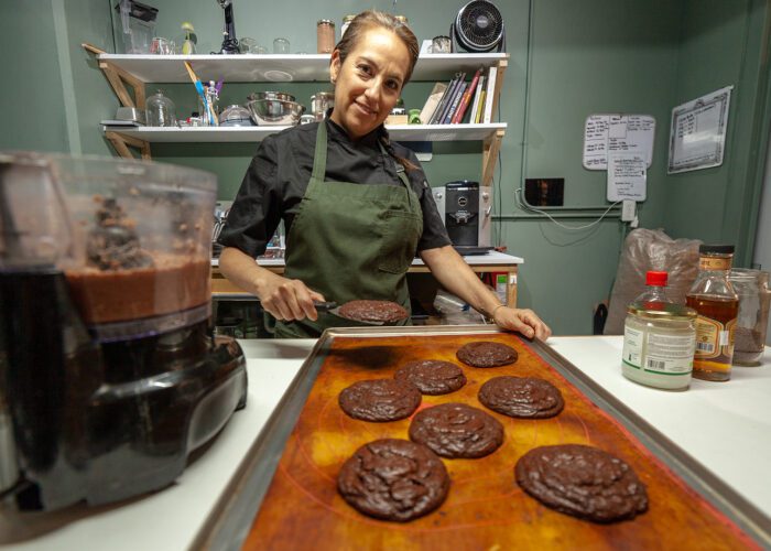 Preparación de galletas de chocolate