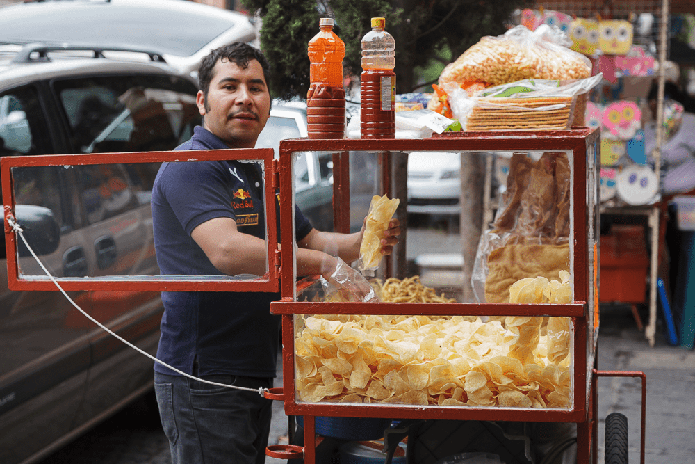 Street food vendor in Mexico City